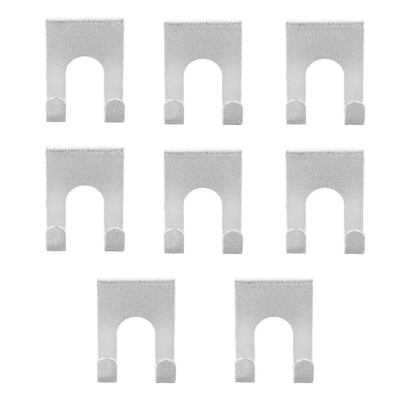 Bathroom Storage Hook Dual-Hook Hangers for Hanging Use 16Pcs Silver Durable