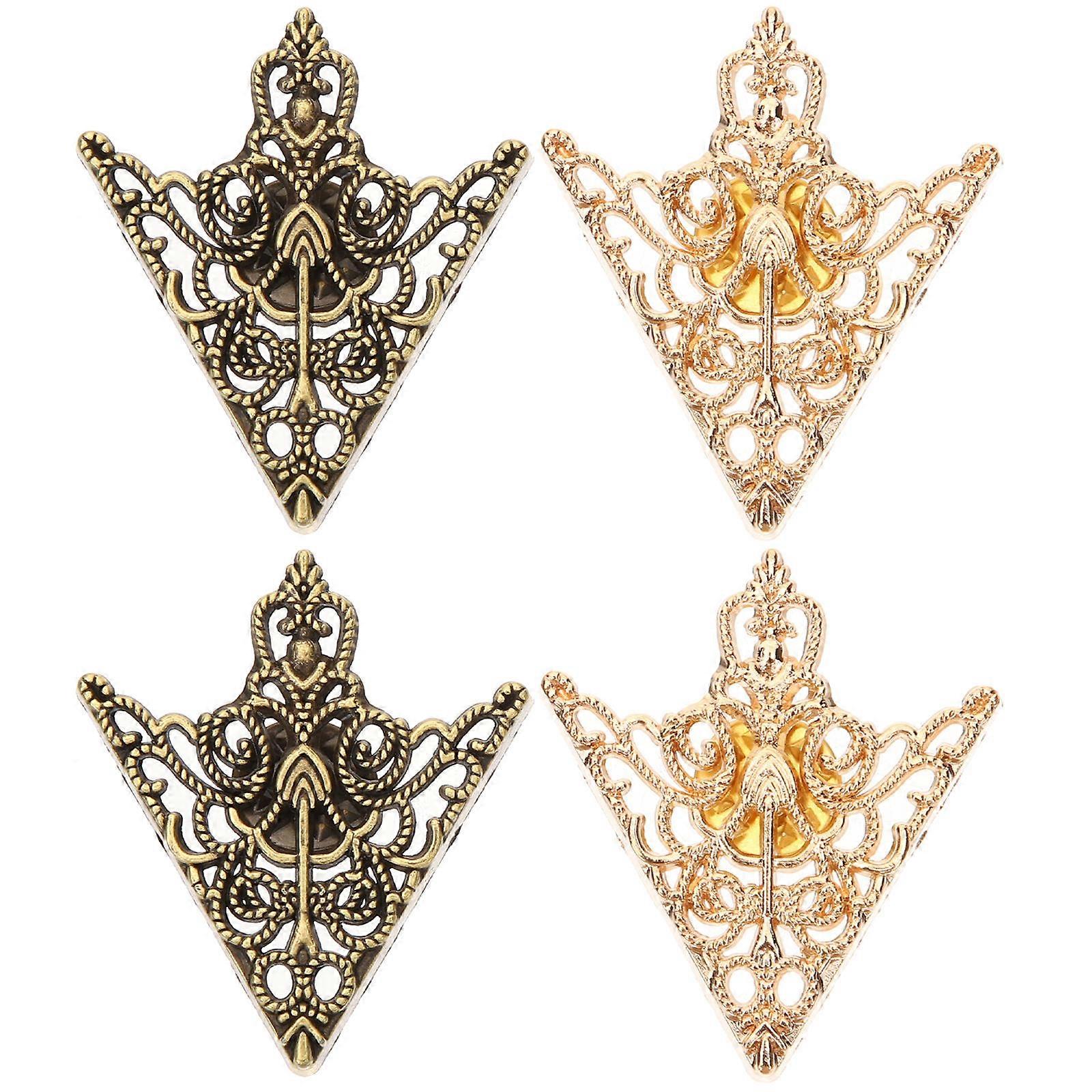 Hollow Pattern Collar Brooch Buckle Apparel Accessories For Gift Givers Assorted Color 16 Pcs