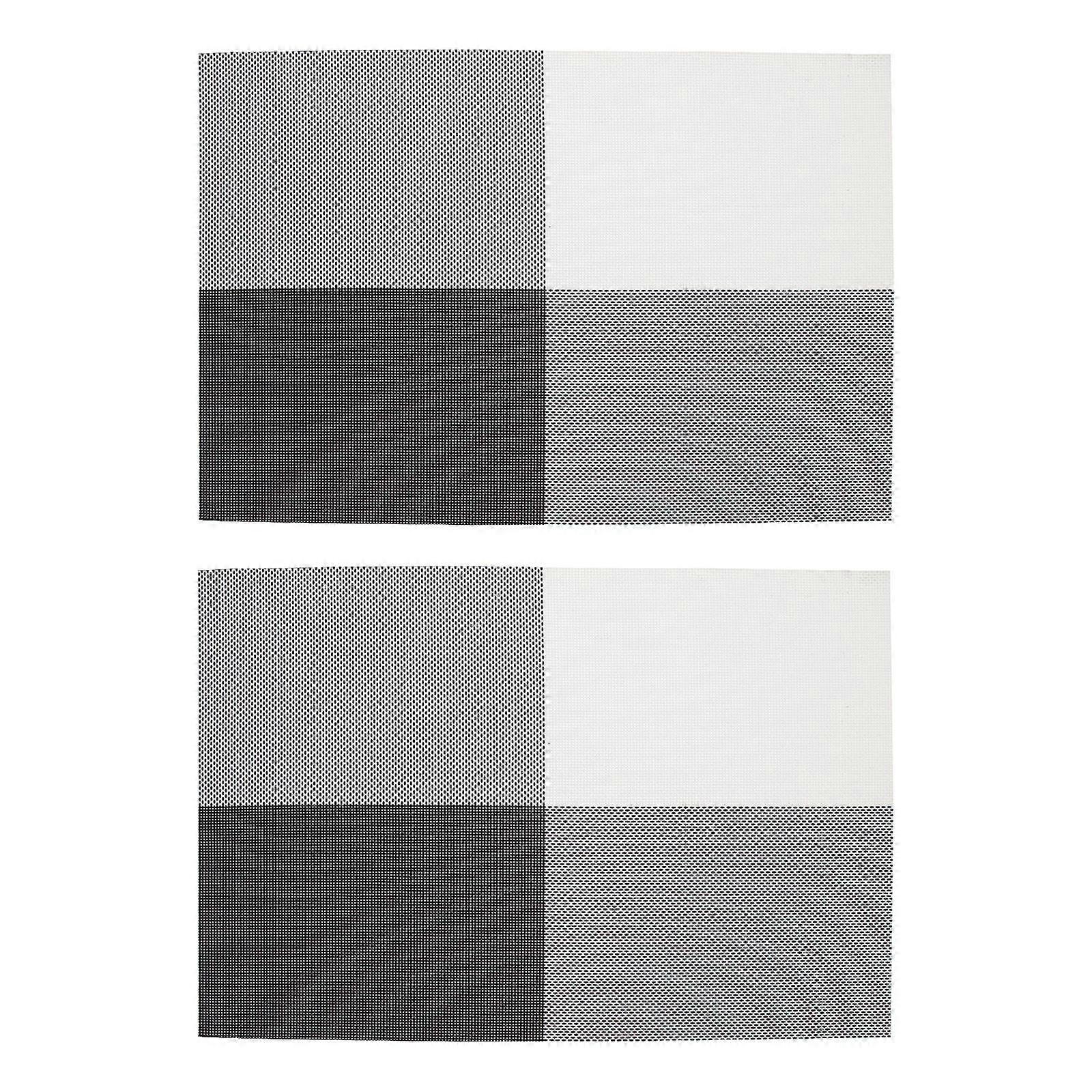 PVC Decorative Dining Mats Household Table Mat for Home Use 2Pcs Tableware