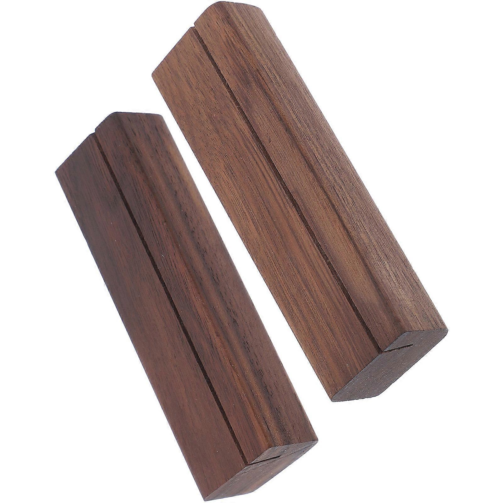 Practical Wooden Cards Base Holder For General Consumers Daily Use Light Brown Display 8Pcs