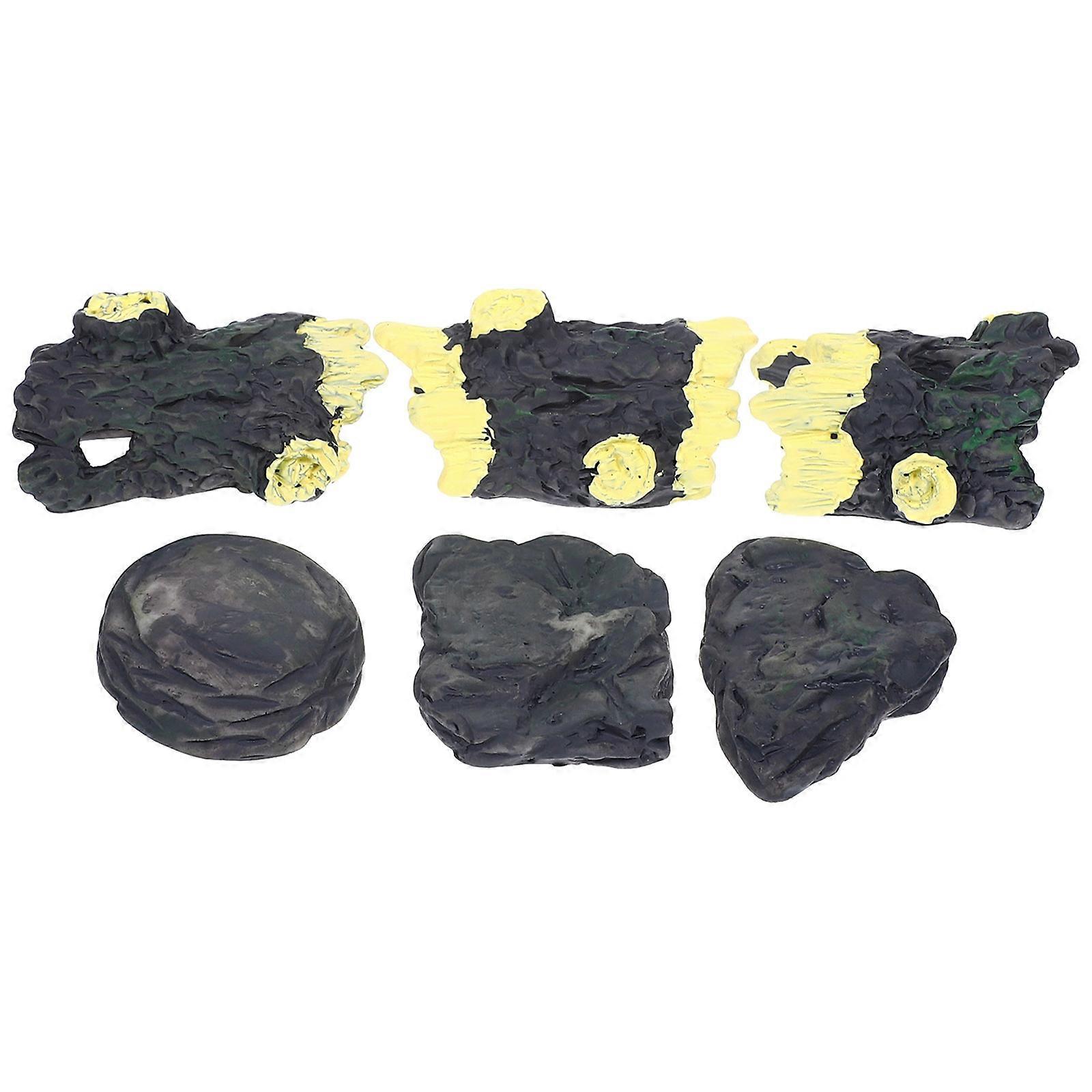 Micro-Landscape Ornament Mini Tree Stump Decor for Table 12Pcs