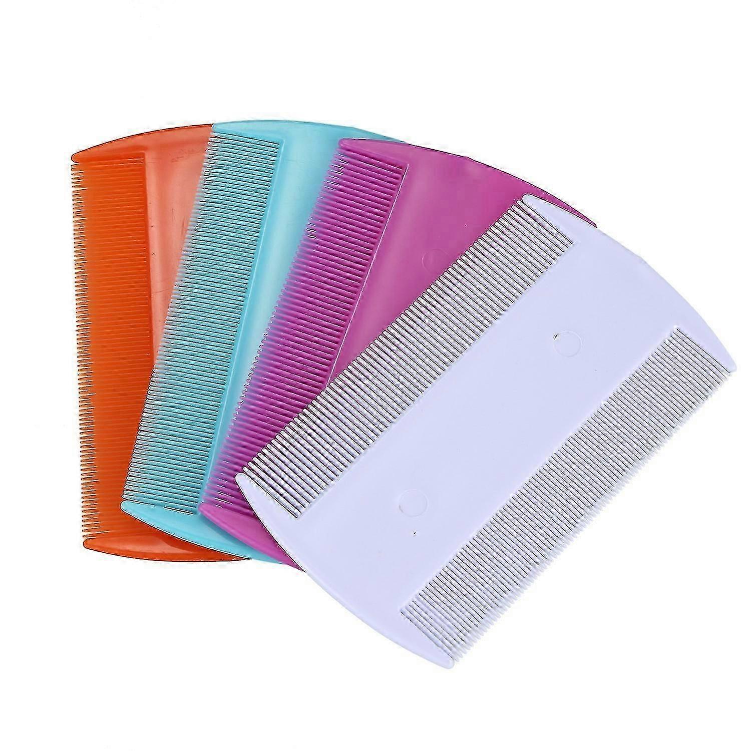 For 4pcs Lice Combs - Double-Sided Pet Combs for Cat and Dog Grooming with Fine Tooth Hair Combs