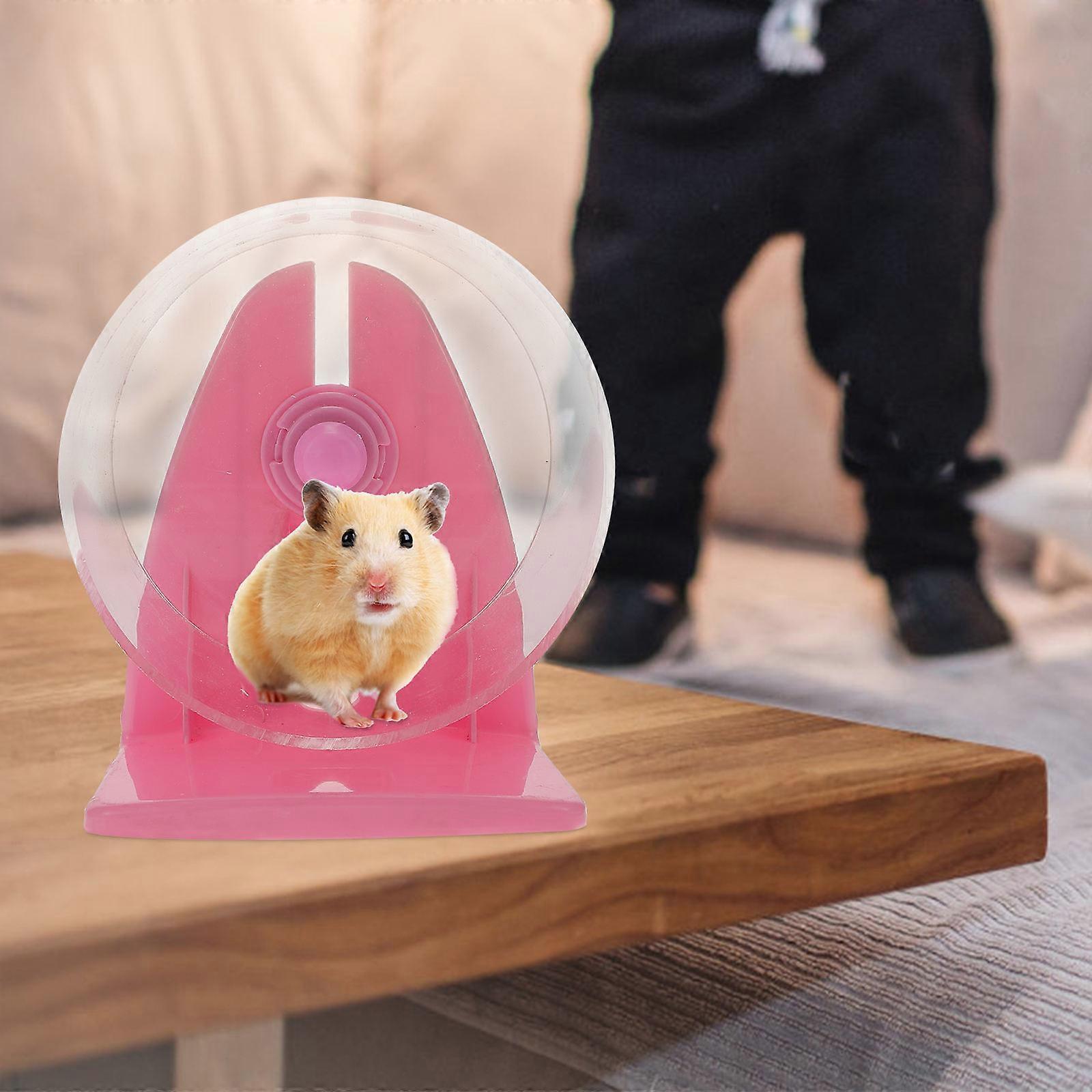 Acrylic Hamster Exercise Wheel for Small Pet Running 1Pcs Pink