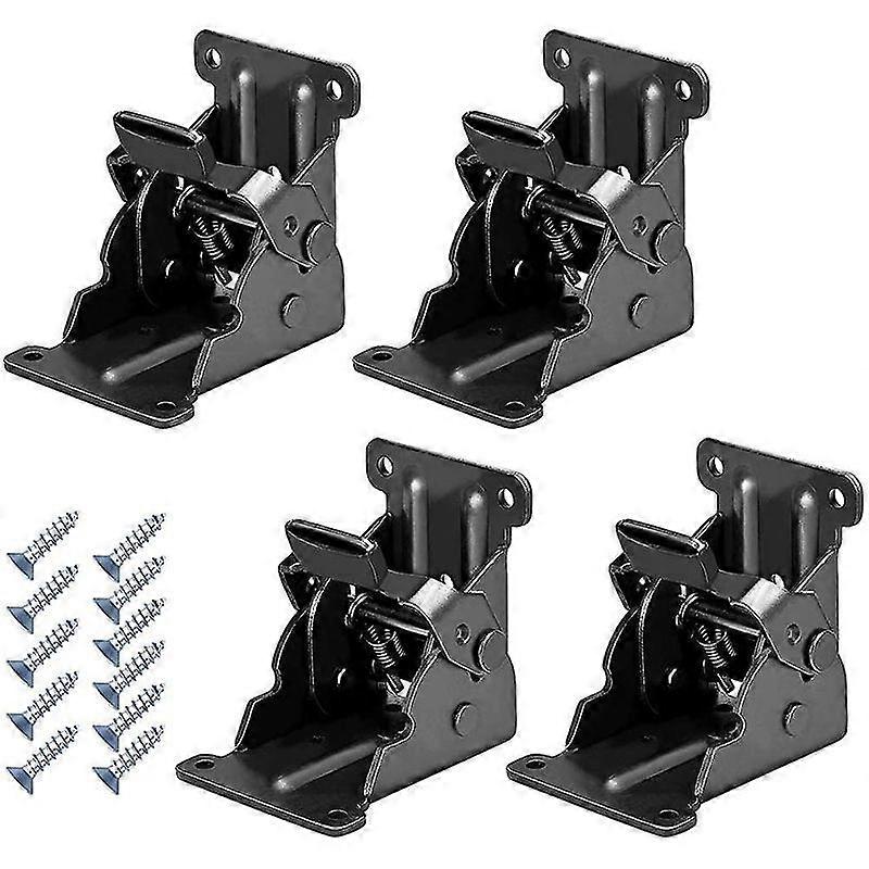 Minglan Folding Brackets 4 Pcs 0-90 Degree Lock Extension Support For Table Bed Leg