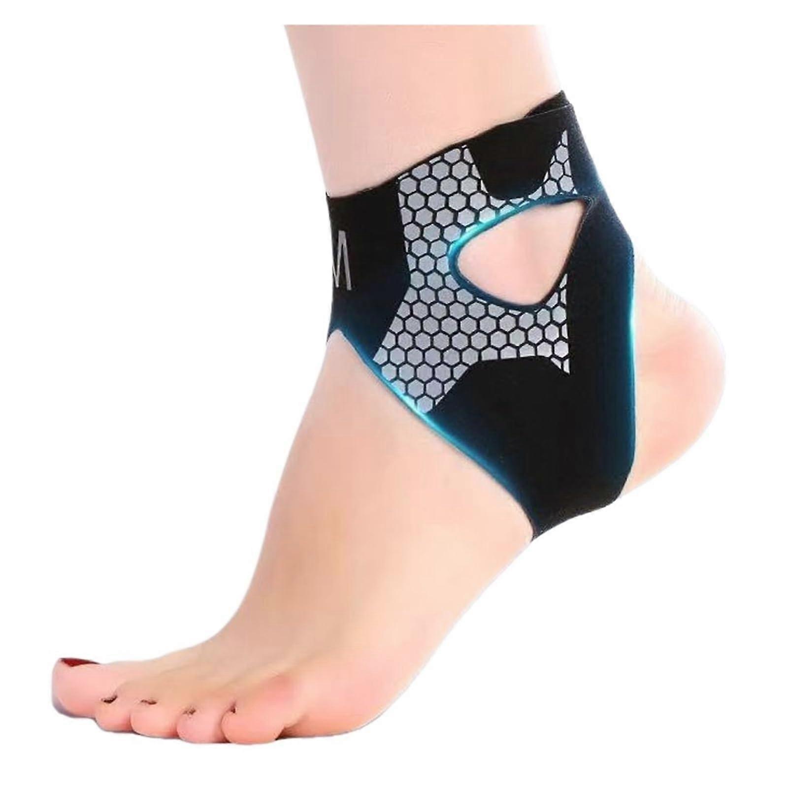 Ankle Support Brace Neoprene Compression Sleeve For Sprained Ankle Plantar Fasciitis And Tendonitis Relief Size M Black