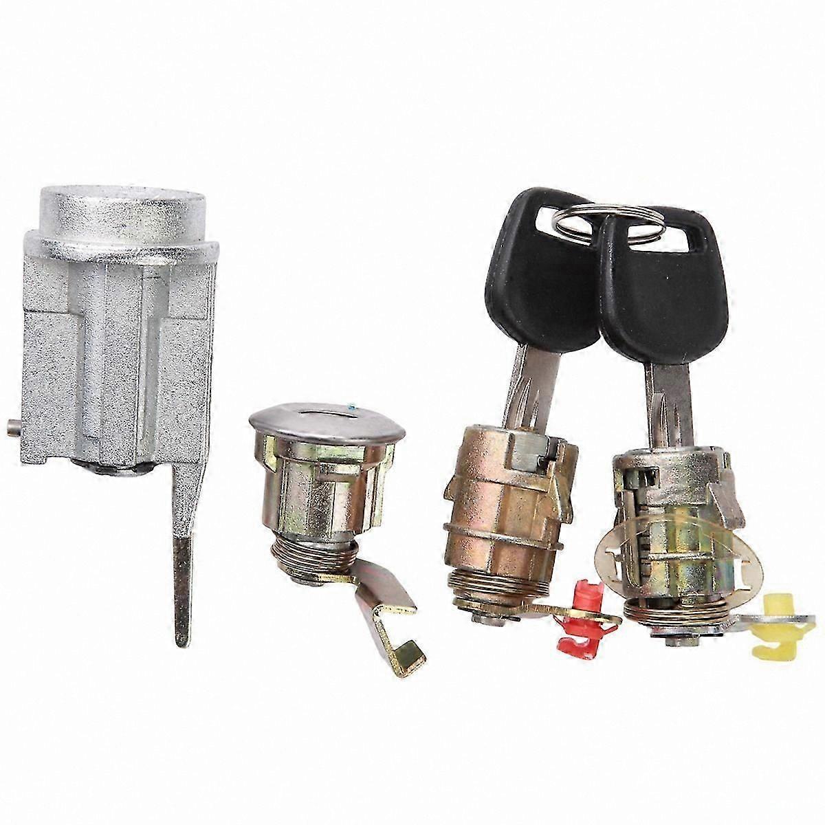 Vehicle Ignition Barrel and Door Lock Set with 2 Keys for Pickup Models RN85 LN106 1988-1997