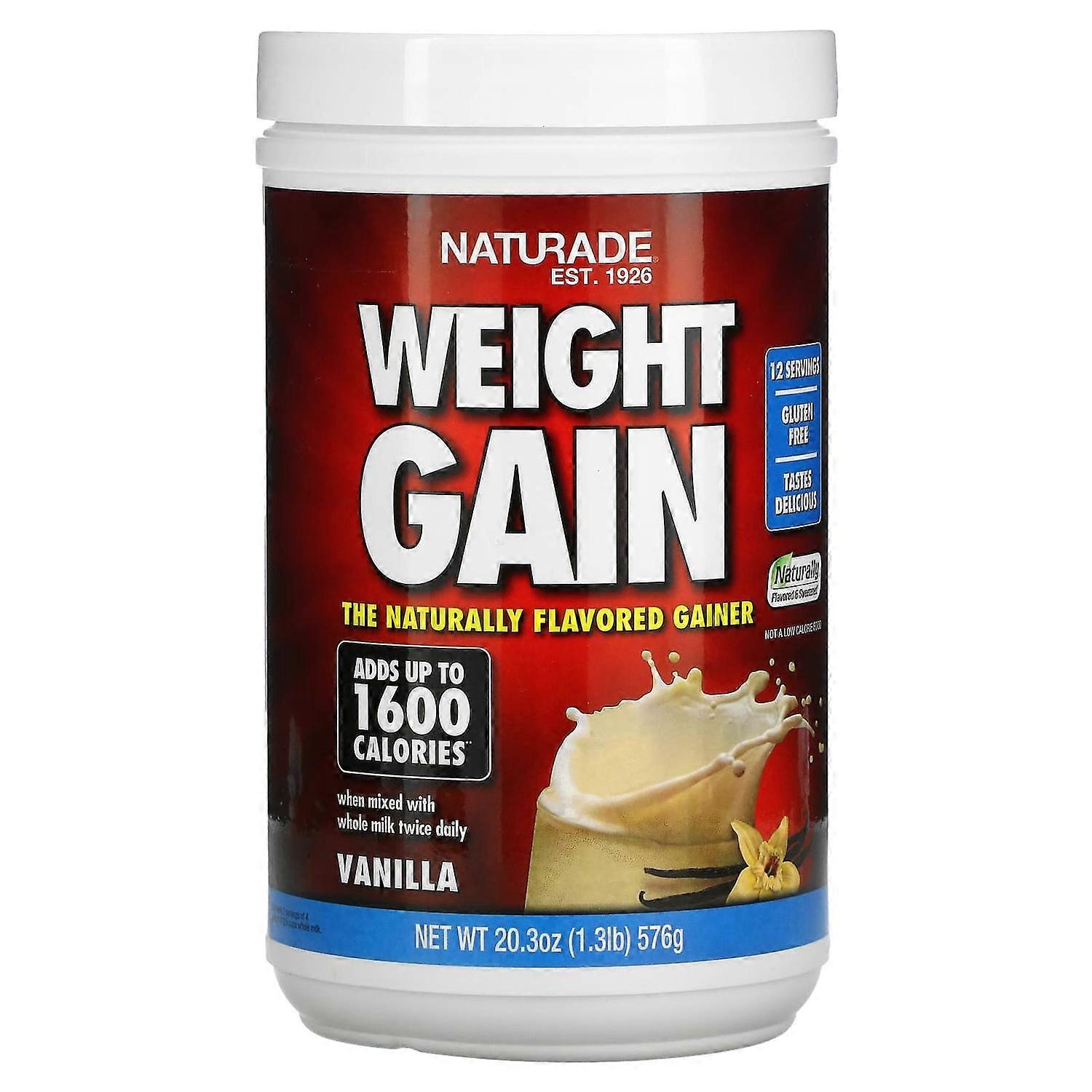 Naturade, Weight Gain, Vanilla, 1.3 lbs (576 g)