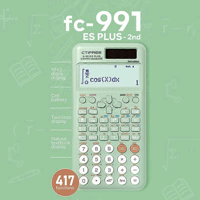 FC-991 ES PLUS Multifunctional science function calculator-417function Specially designed for student exams, economical packagin