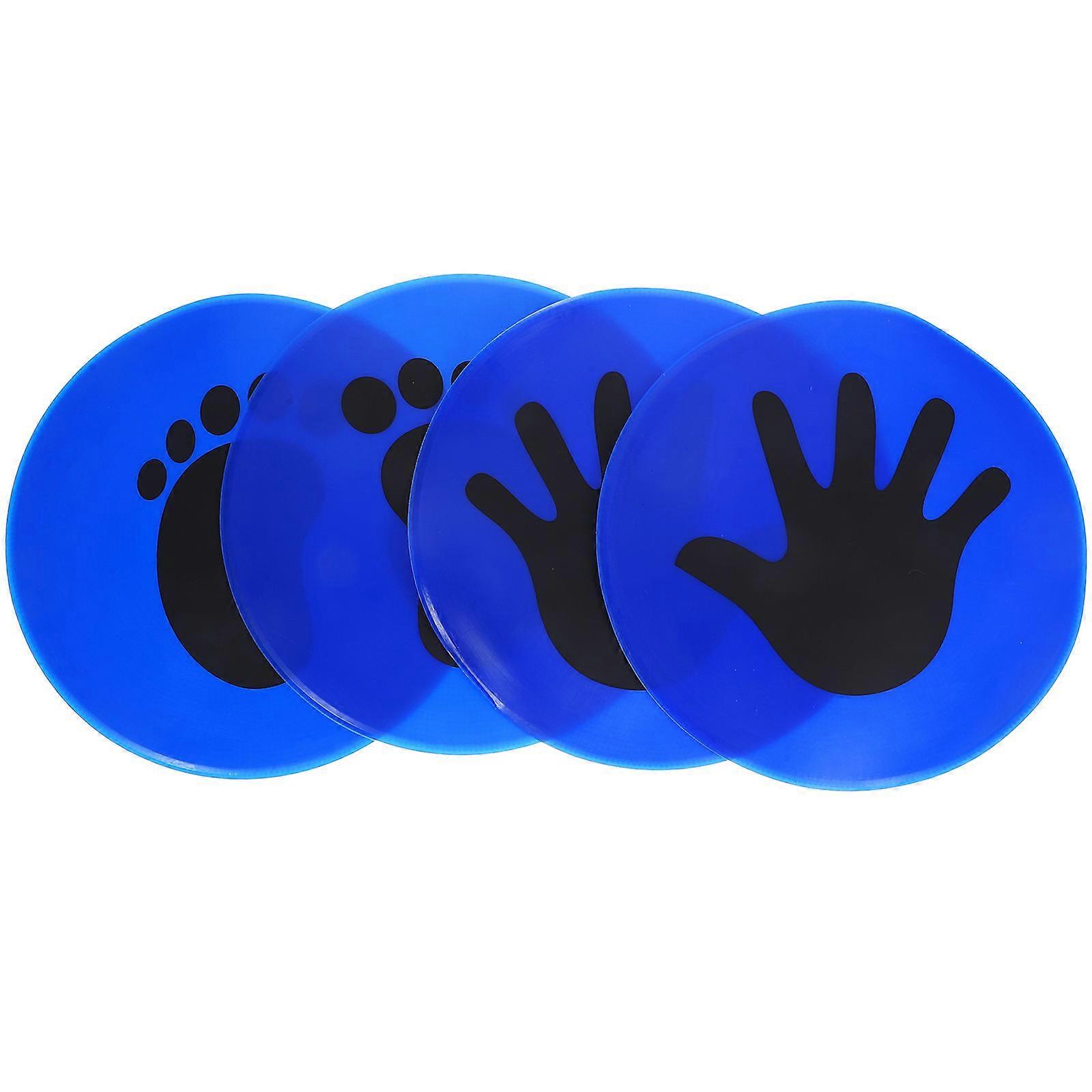 Football Training Tool Soccer Training Markers for 2Pairs Blue PVC Material
