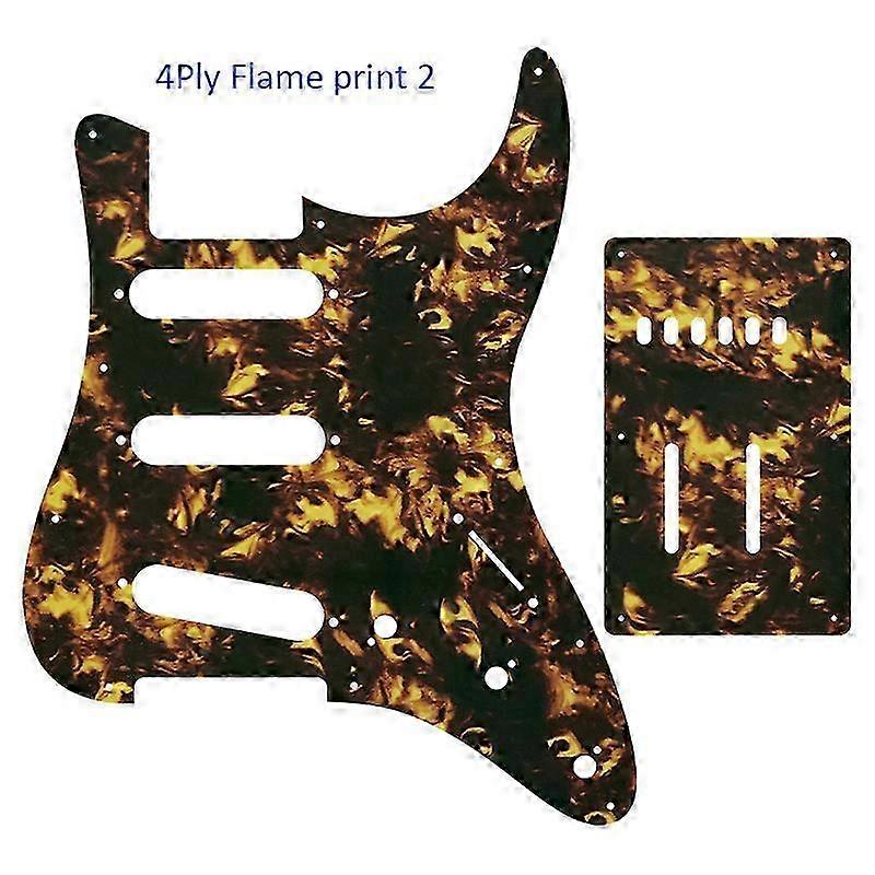 Xinyue Custom Guitar Parts - For Applause Pickguard Stra SSS &amp; Back Plate Scratch Many Colors 26s