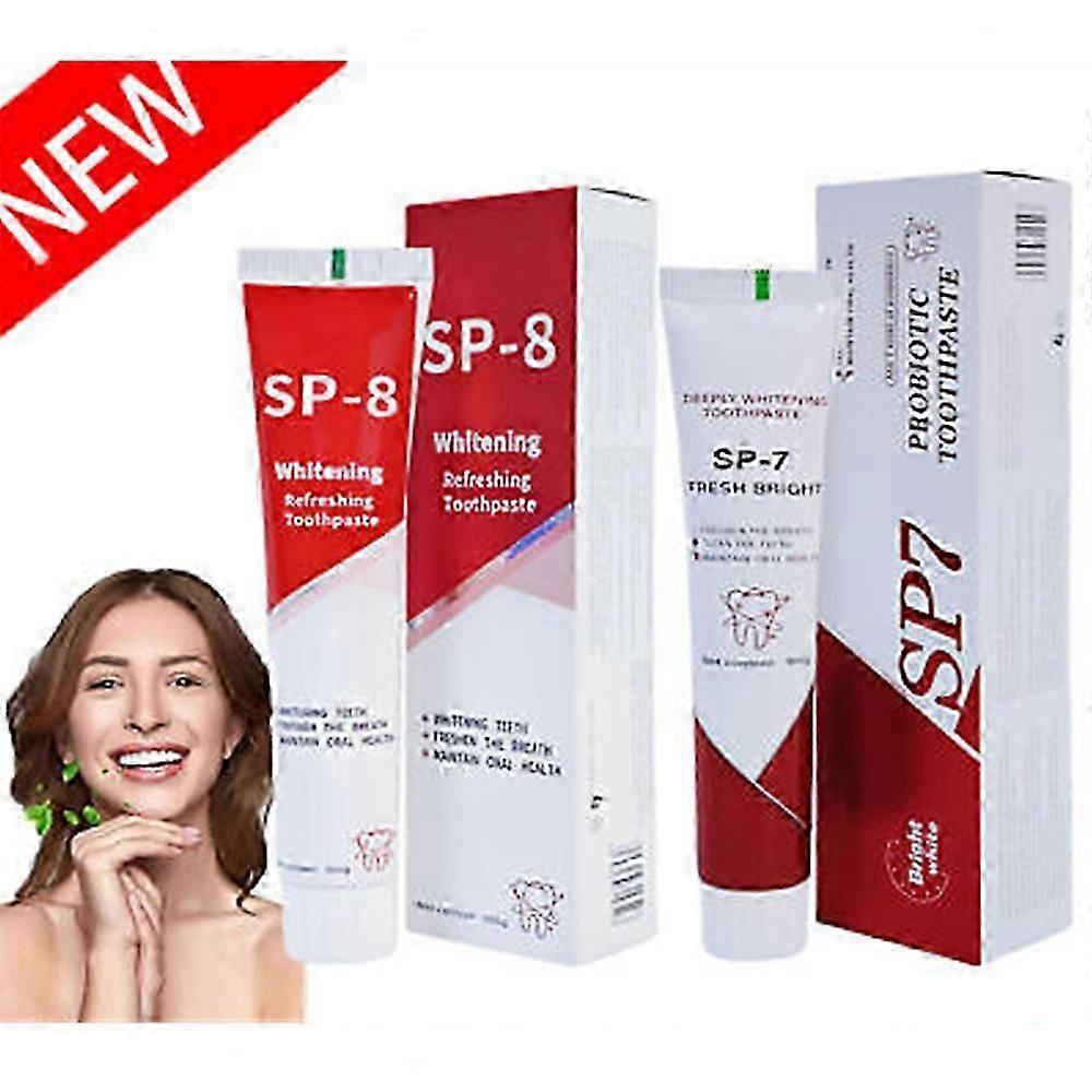 100g SP-8 Probiotisk Whitening Tandkräm Ta bort dålig andedräkt Tandplatta StainHOT