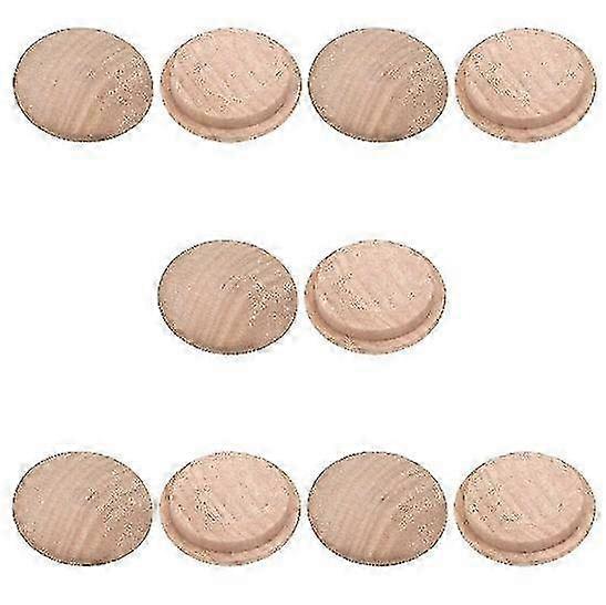 100 件圆形木质按钮塞 25 毫米直径硬木家具按钮盖木制螺丝盖适用于螺丝孔 26s