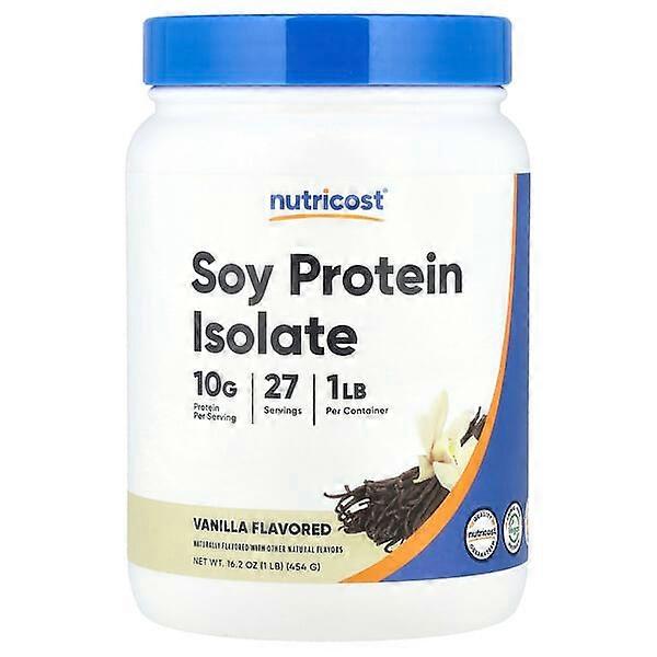 Nutricost, Soy Protein Isolate, Vanilla, 1 lb (454 g)