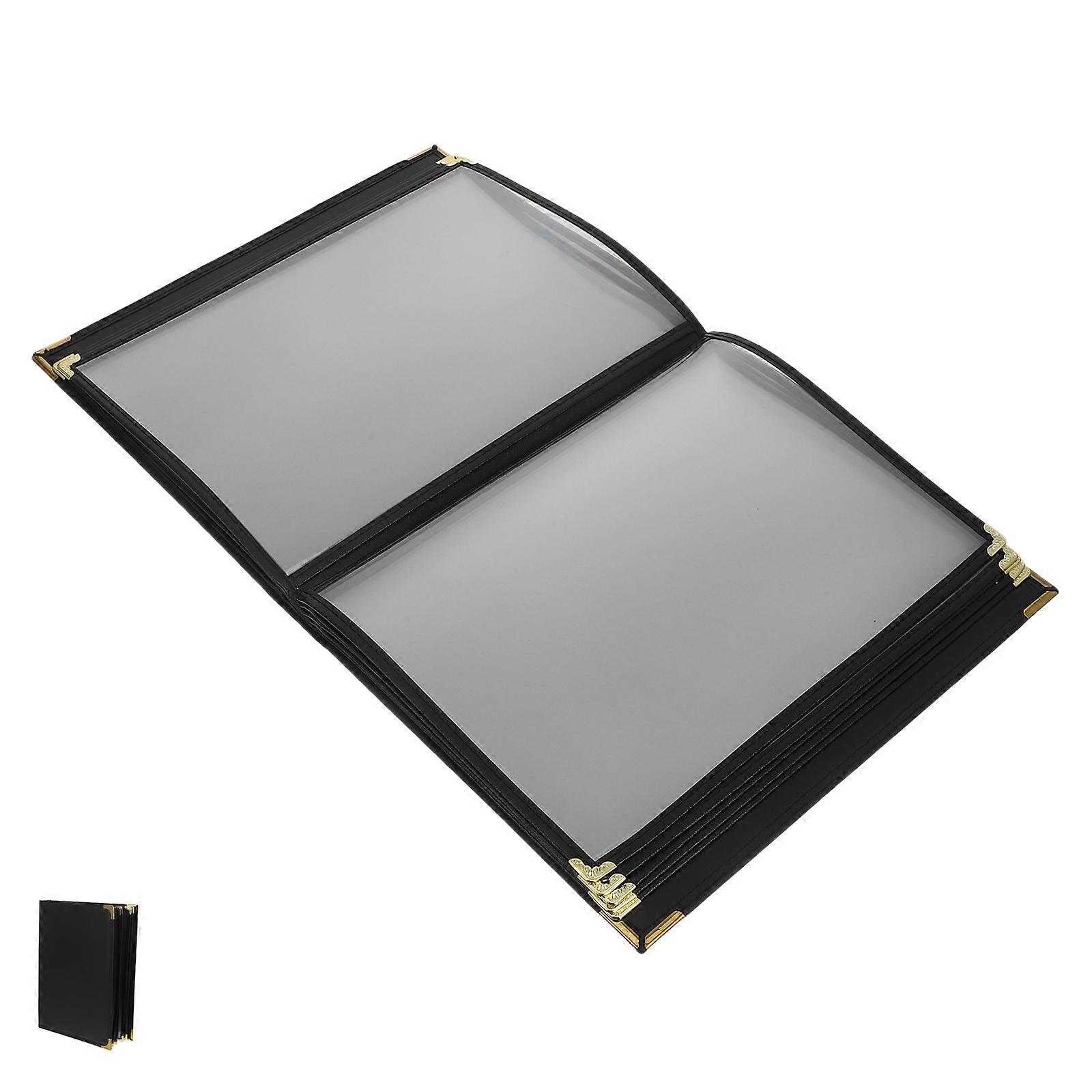 PVC Recipe Book Menu Holder for Restaurants with Transparent Covers