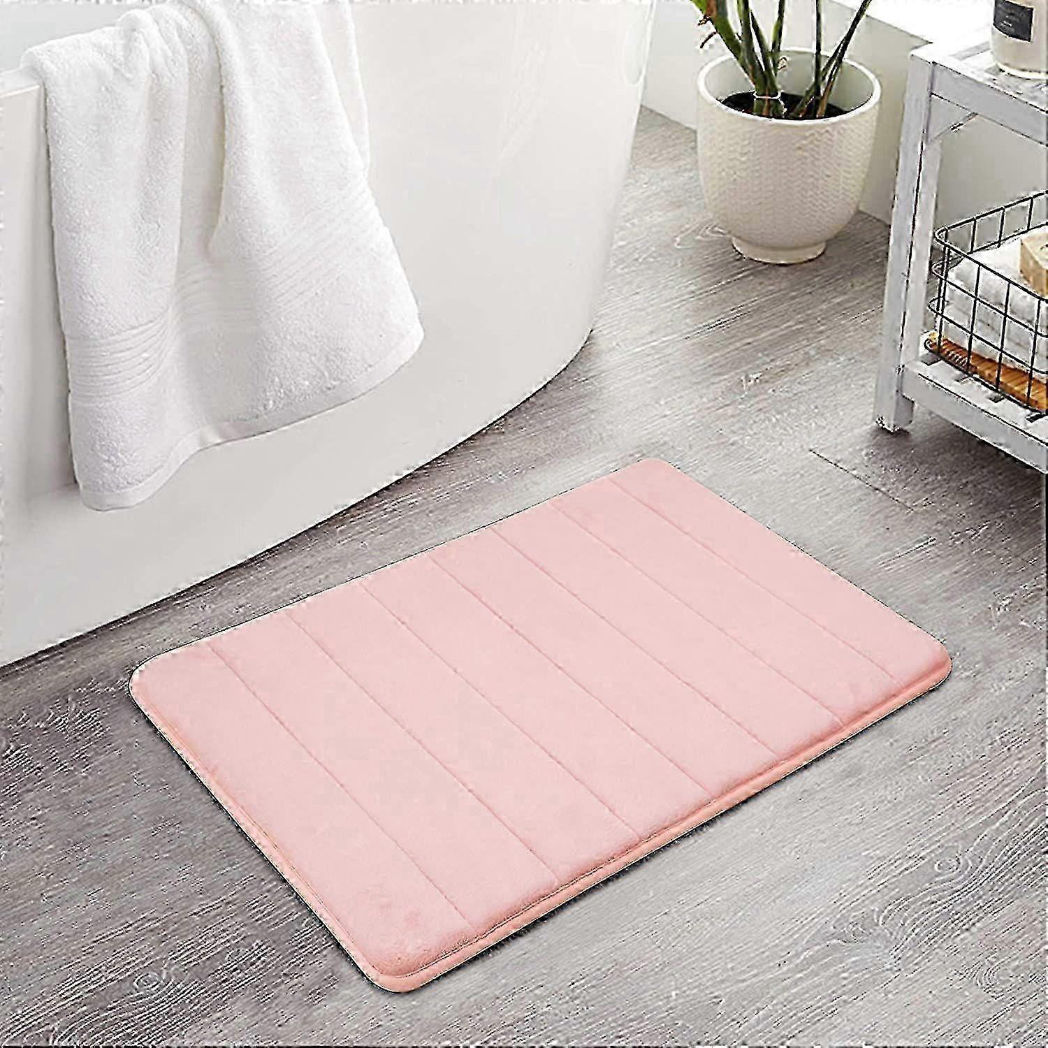 Memory Foam Bath Rug Non Slip Absorbent Bathroom Rugs with TPR Backing Ultra Soft Bath Room Flo miao8