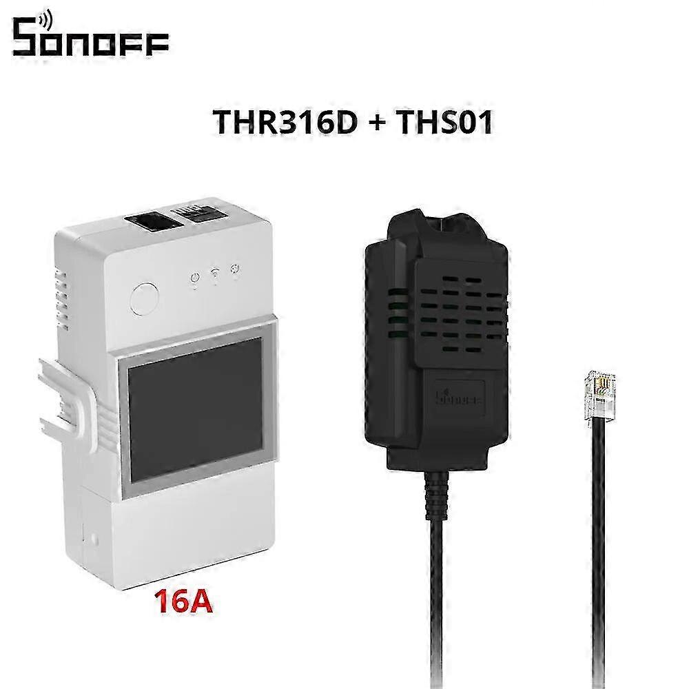 Sonoff TH16 Wifi Smart Switch 16A 3500W Smart Home Automation Modules Outlet Homekit Temperature Humidity Sensor Work With Alexa 25-26