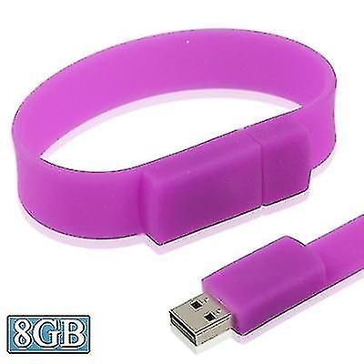 Computer Accessory Sets 8gb Silicon Bracelets Usb 2.0 Flash Disk Purple