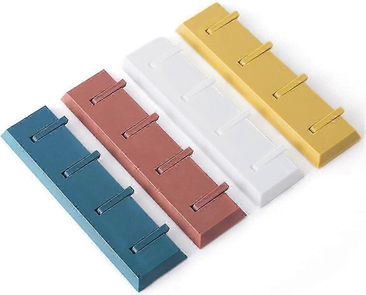 25-26 4 PCS Creative Hidden Row Hooks, Folding Hook Hangers Wall Hooks Behind Door Coat Rack