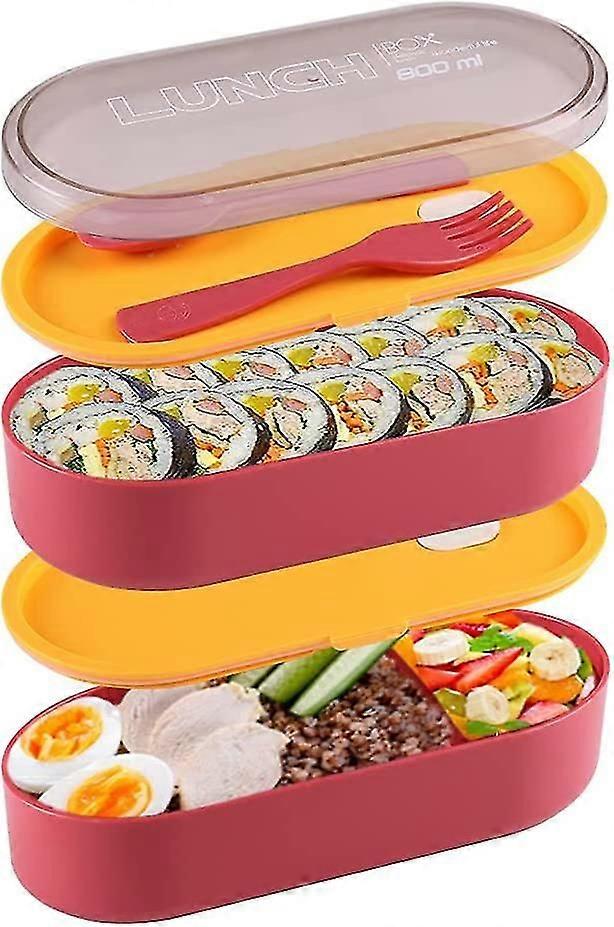 Japanese Bento Box Adult Lunch Box,stackable 4 Layer Bento Box With Sauce Container