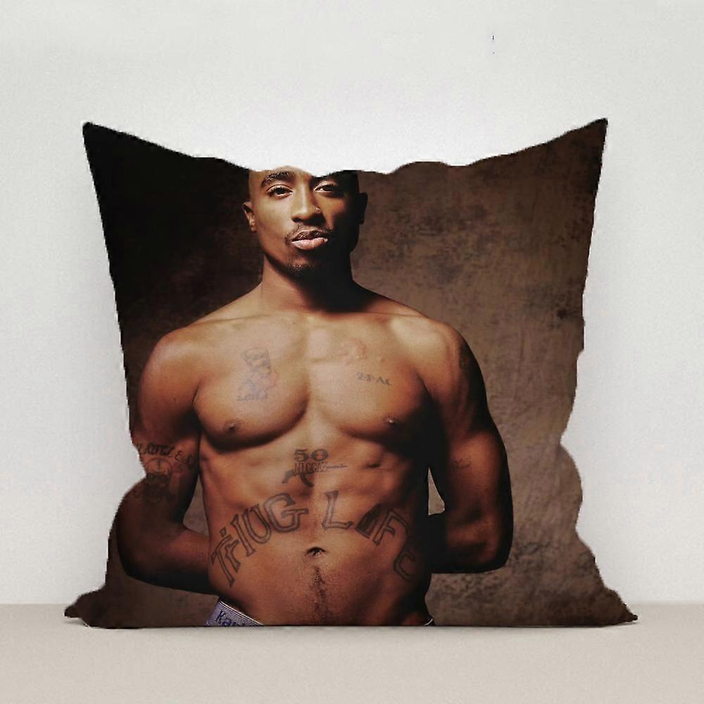 c710 Tupac Amaru Shakur装飾クッションカバー45x45クッションカバー秋枕カバーソファ枕カバーkjs710用装飾枕