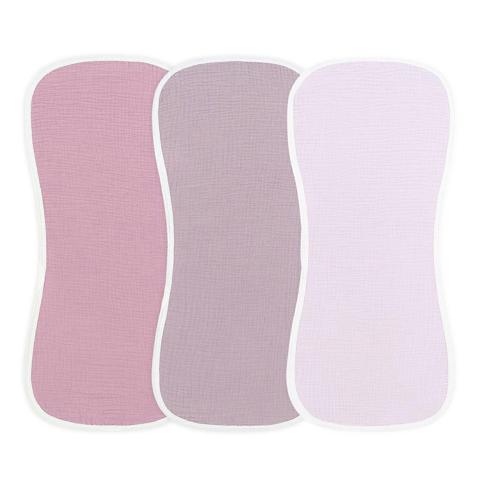 Set of 3pcs Solid Color Baby Burp Cloth for Newborns and Infants Soft Absorbent Cotton Drooling Towel Unisex Design Multicolor