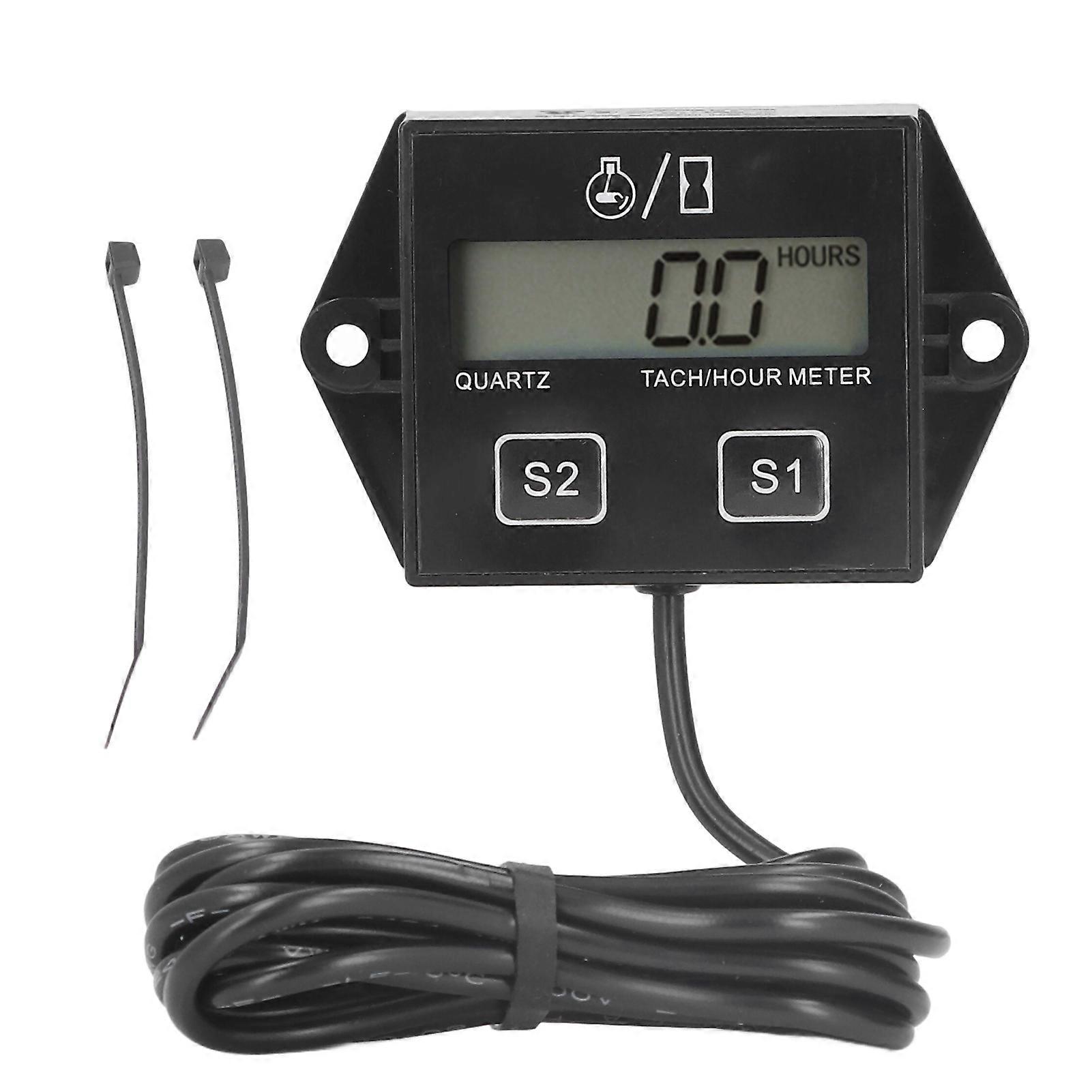 Engine hour meter for 2/4-stroke motorcycles with tachometer function