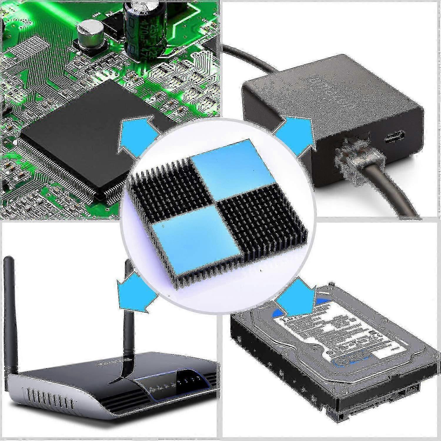 Fong 4 Pack 40mm Heatsink Kit Thermal Conductive Adhesive Tape, Cooler Heat Sink For Cooling 3d Printer, Tec1-12706 T