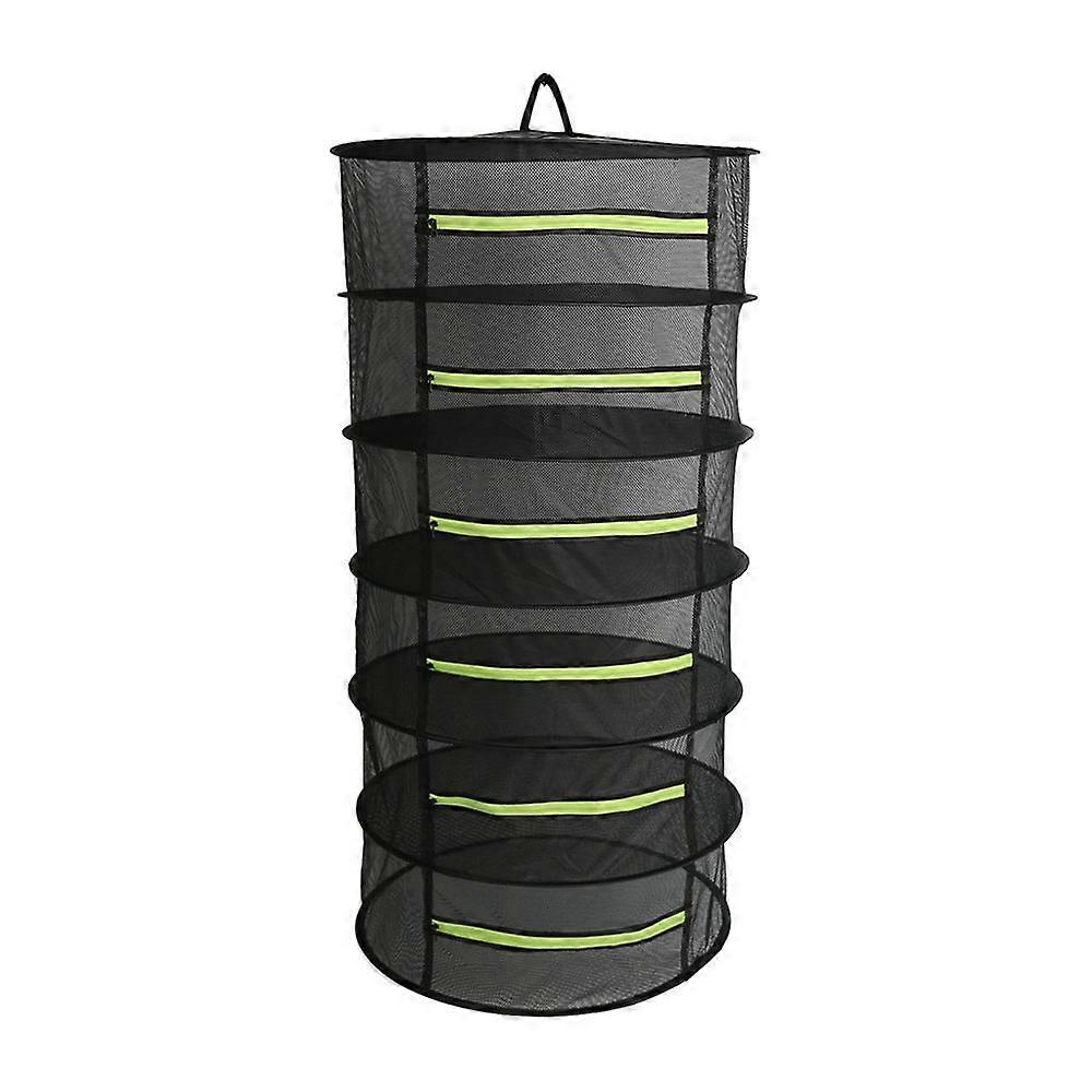 Layers 60cm Mesh Net Dryer Mesh Rack with Green Zippers 6 Layers