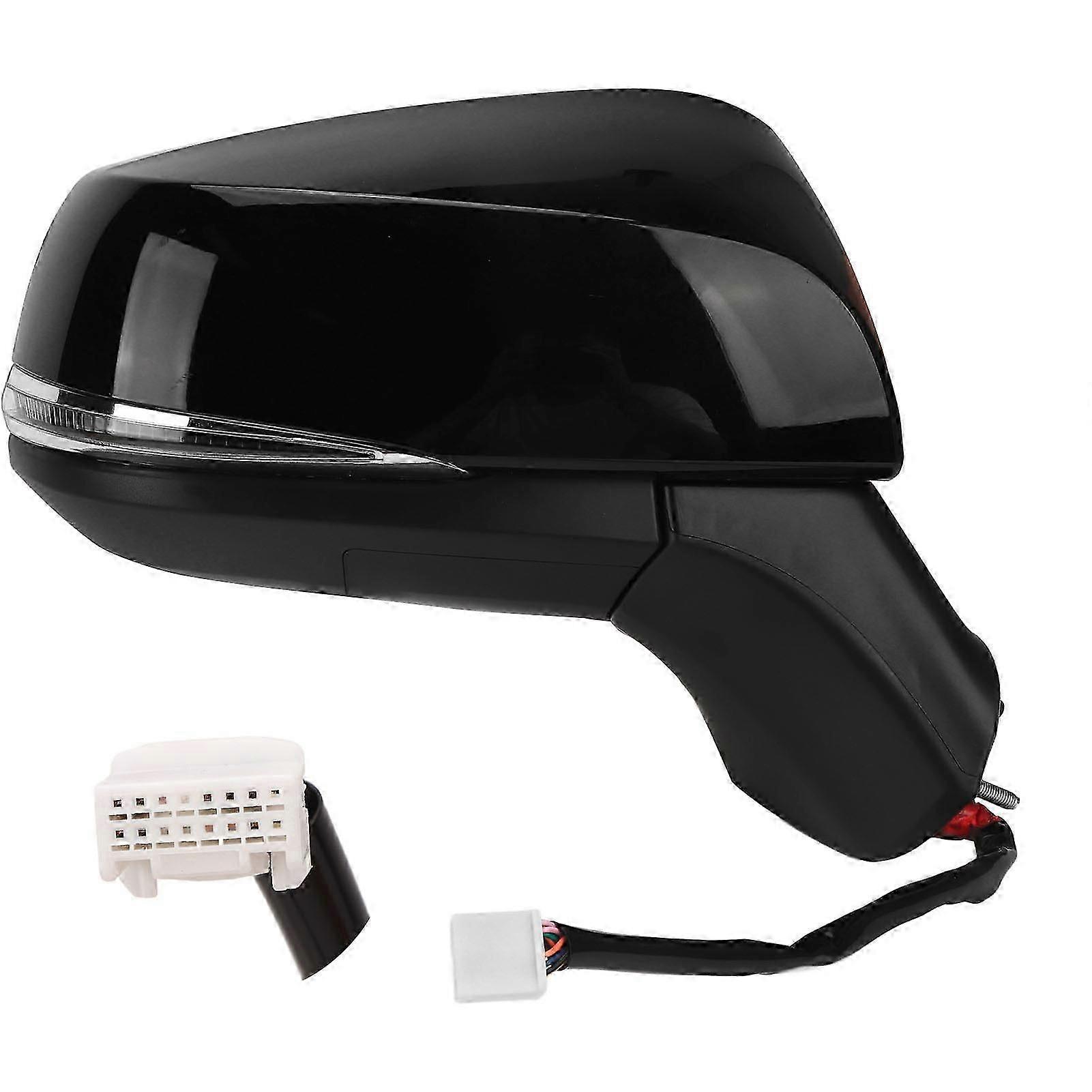 Right Side Power Heated Mirror Gloss Black with Turn Signal BSM Compatible with Toyota RAV4 2019 2022