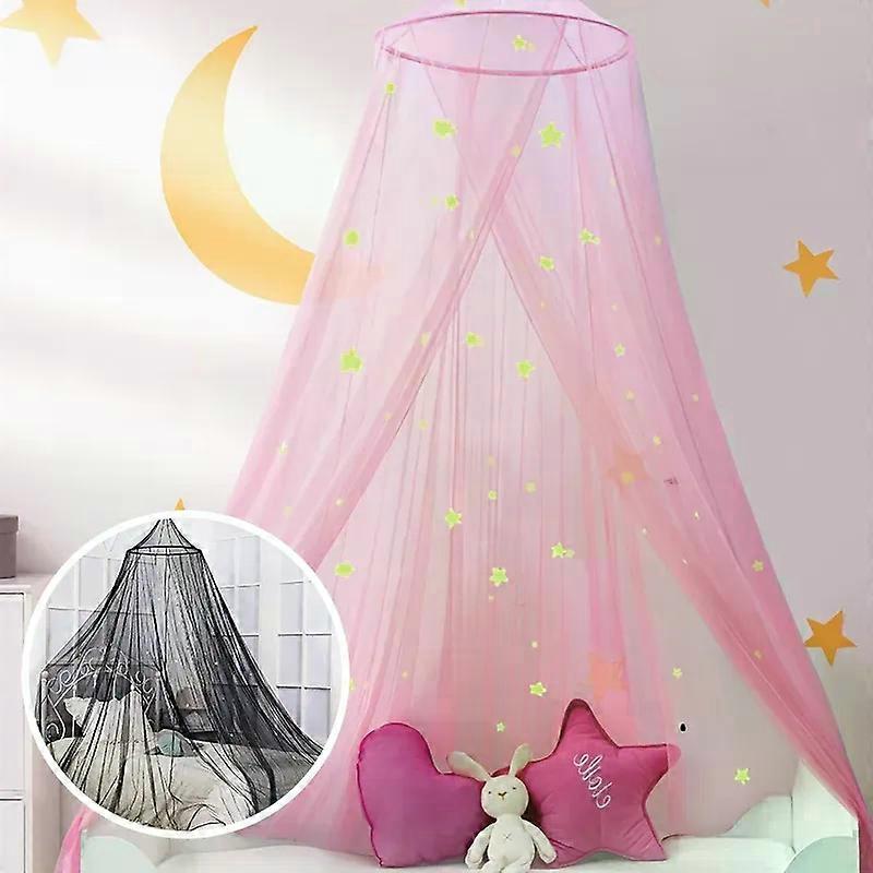 Glowing Stars Mosquito Net Princess Bed Canopy Dome Mosquito Net Isolate Insects For Kids Single Double Bed Tent Home Decor