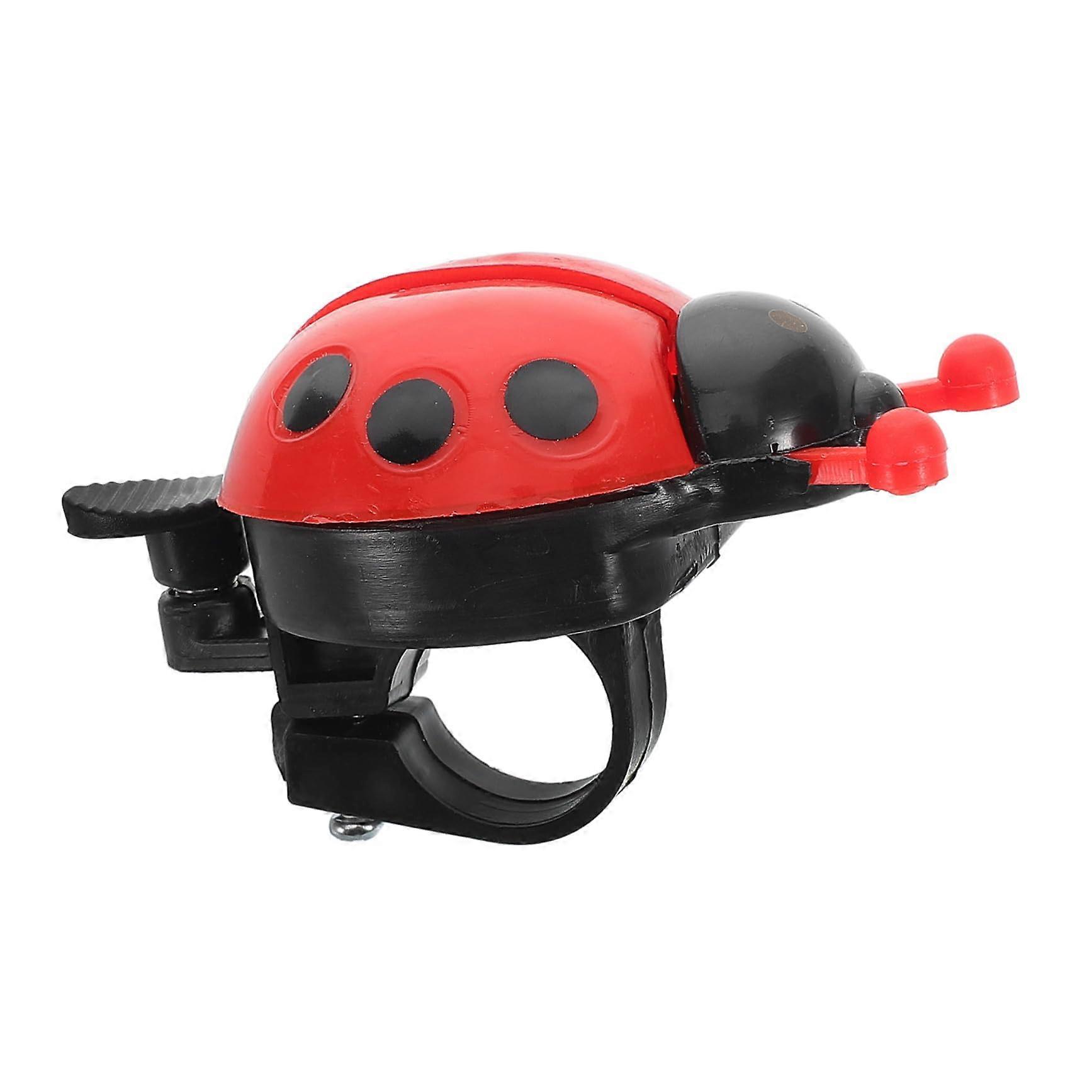 Bicycle Bell Ladybug Cartoon Design, Loud Clear Sound, Red Handlebar Decoration, For Standard Bicycles, Safe Riding