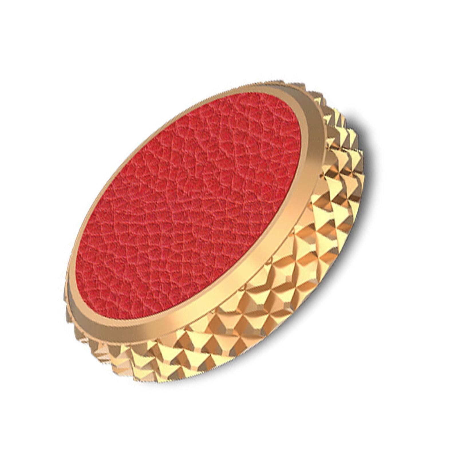 Decorative Brass and PU Leather Shutter Button for X100T/X100F/X100S Threaded Digital Cameras with Anti Loss Circlet  red