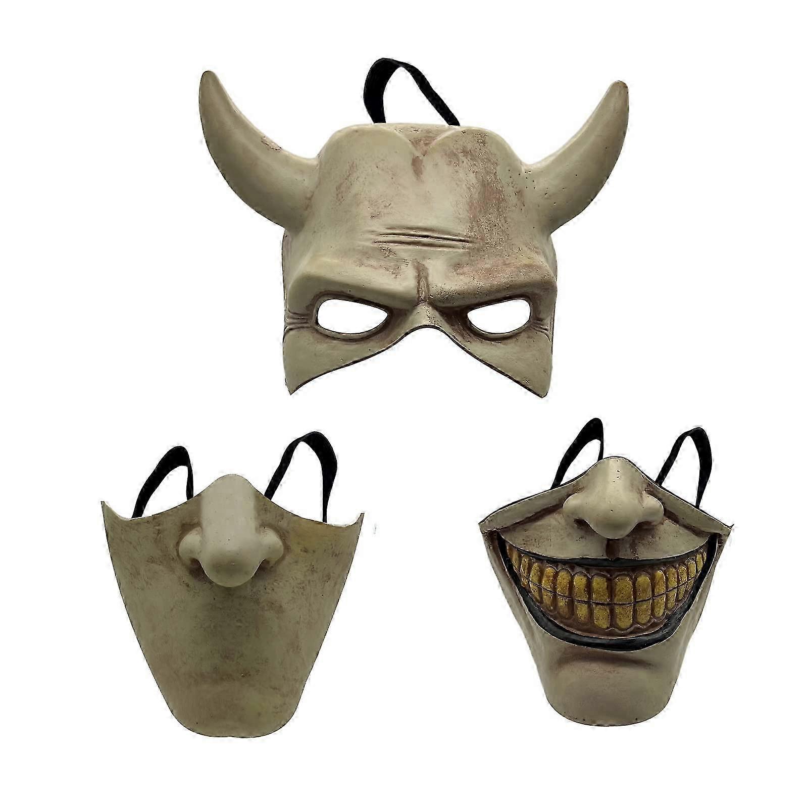 The Graber Cosplay Mask, Black Phone Mask, Ταινία τρόμου, Halloween, Scary Mask, Ανδρική Μάσκα Κοστουμιών (Ανοιχτό Γκρι)