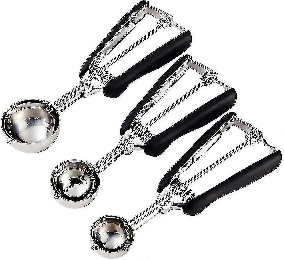 Cookie Scoop Set - Include 1 Tbsp/ 2 Tbsp/ 3tbsp - 3 Pcs Cookie Scoops