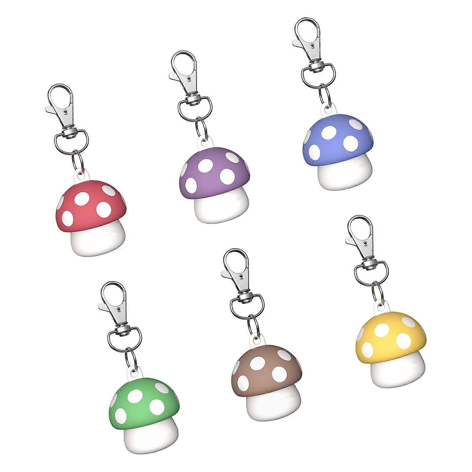 Universal Silicone Lip Gloss Cap Covers 6 Assorted Color Keychain Holder For Secure Cosmetic Protection Multicolor