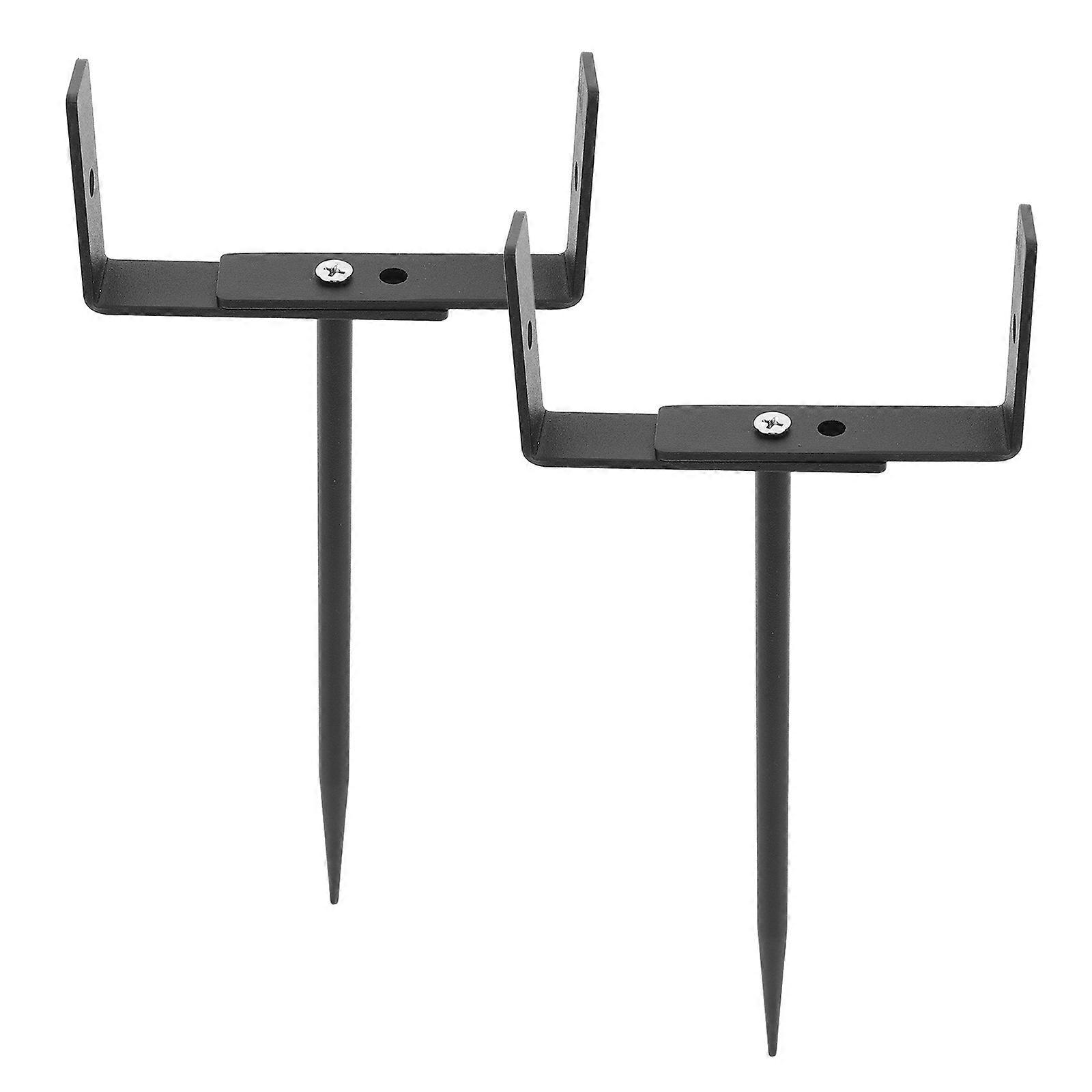 Metal Black Gutter Downspout Bracket for 2Pcs Adjustable Pipe Holders