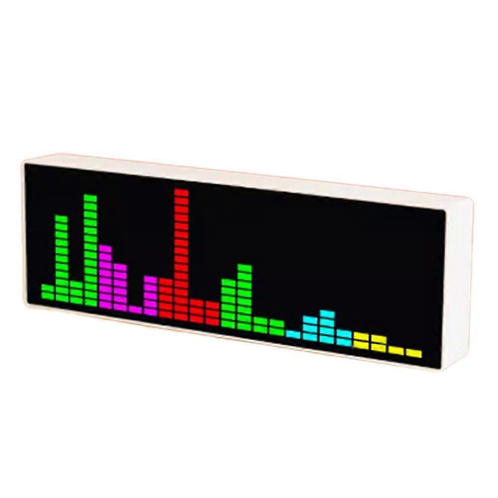 Mosiee 1624 Rgb Color Led Music Spectrum Voice-Activated Clock With Sound Pickup