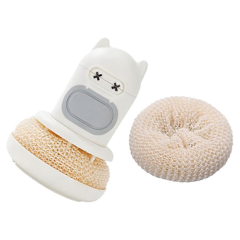 White Automatic Liquid Pot Scrubber for Home Use 1Set