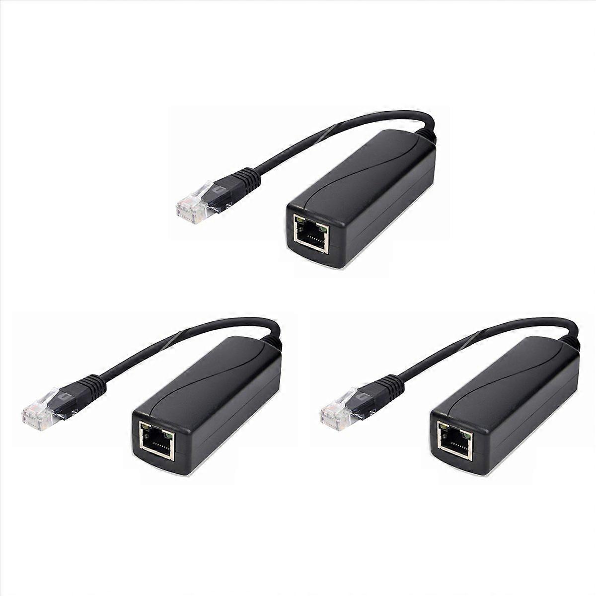 3X 48V to 24V POE Converter with 100M Ethernet Speed PoE to 24 Voltage Regulator Mode B for Passive