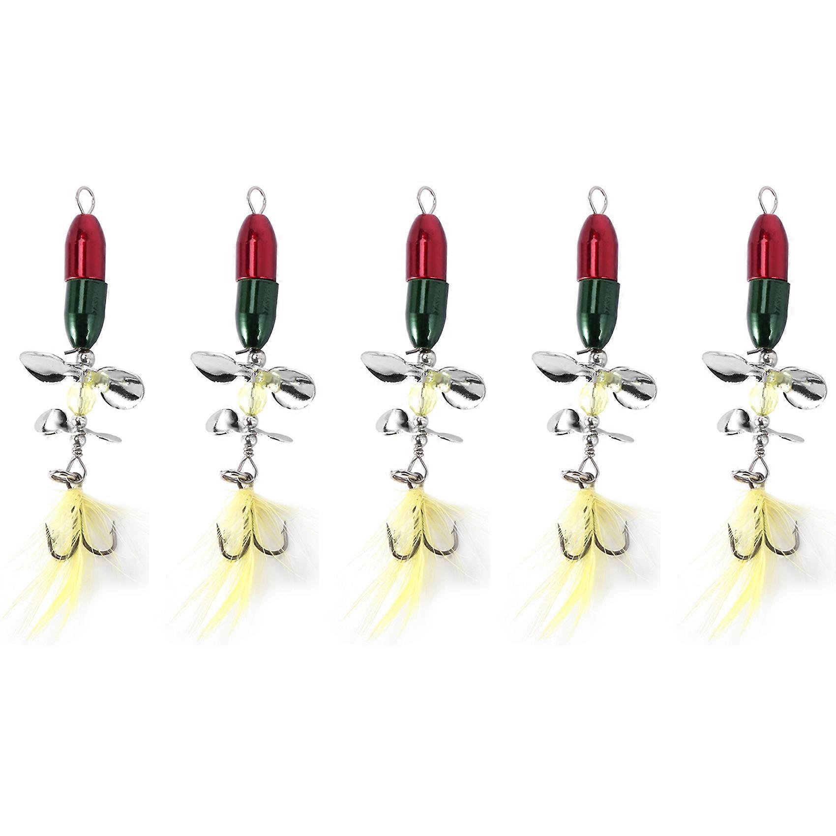 5X Long Casting Spinner Bait Fishing Lure Double Tail Propeller Trout Carp Catfish Artificial Ice Fi