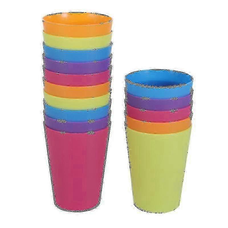 Multicolor Plastic Cups Set of 15 for Home Use