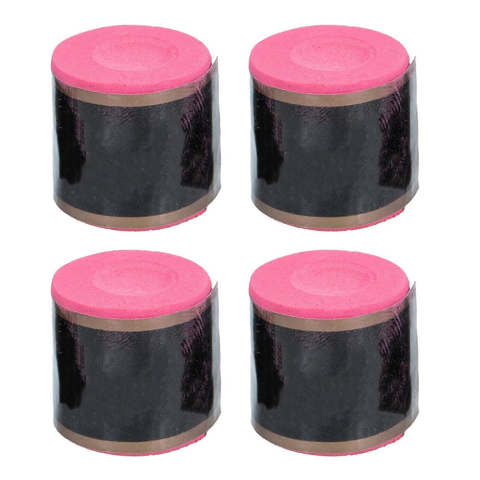 Billiard Pool Chalks 4Pcs Portable Cue Accessories For Professional Players Enhance Control Improve Hit Rate Smooth Coating Rosy