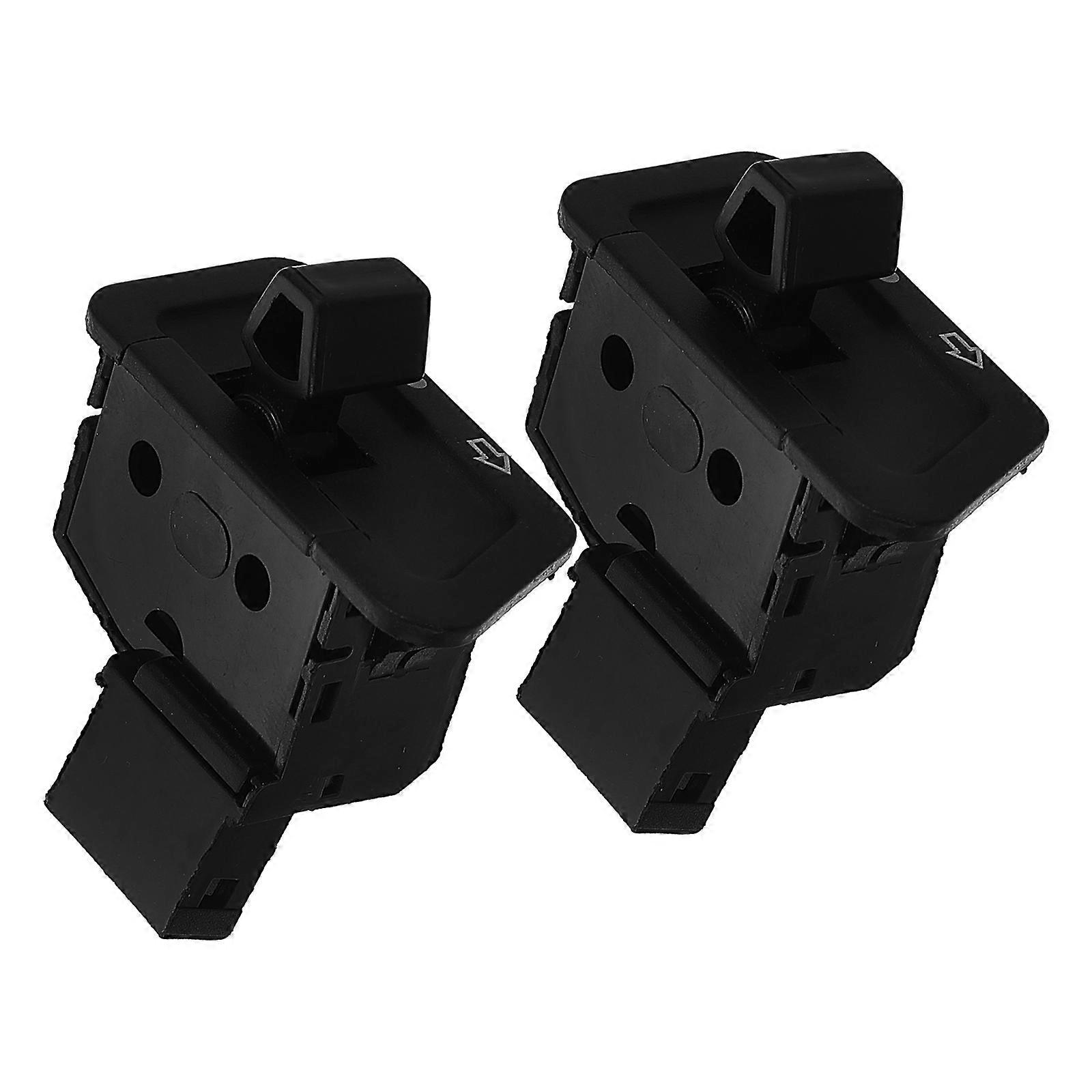 Durable Plastic Motorcycle Headlight Switch for Electric Bikes with Quick Installation Black 2pcs