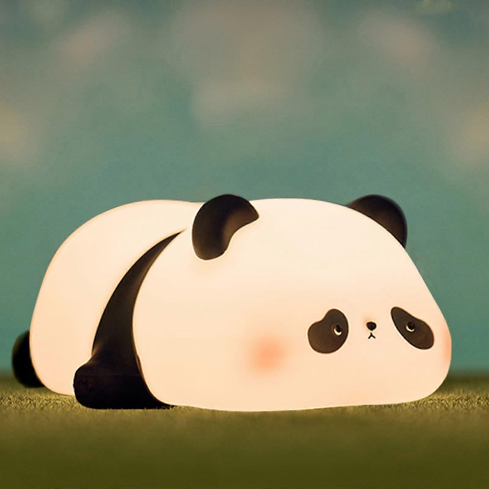 Night Light for Kids Panda Silicone Lamp with Touch Control, 3Level Dimming, USB Rechargeable
