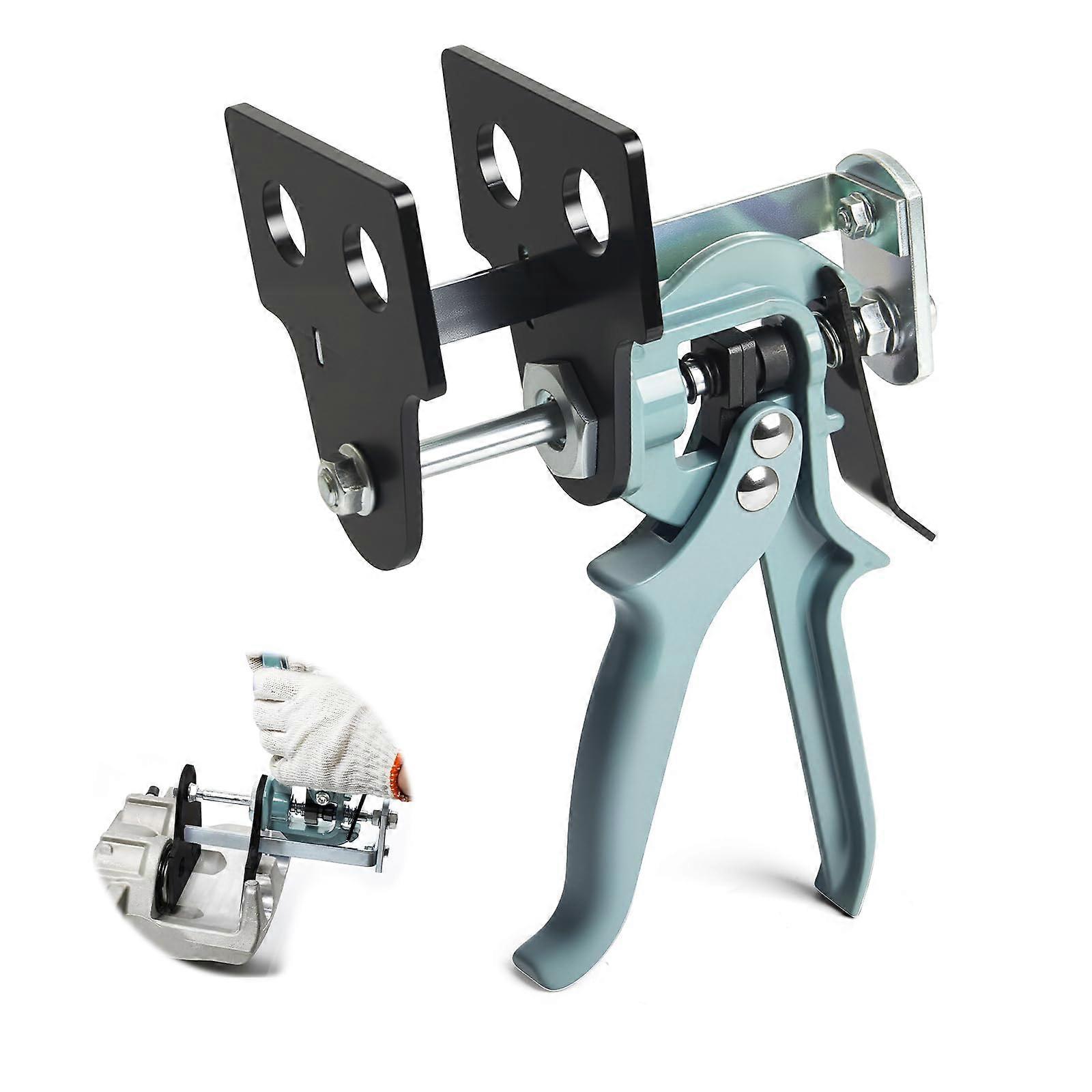 Brake Caliper Tool with Quick Piston Compression for Dual Disc Brake Pad Replacement Cars and Trucks