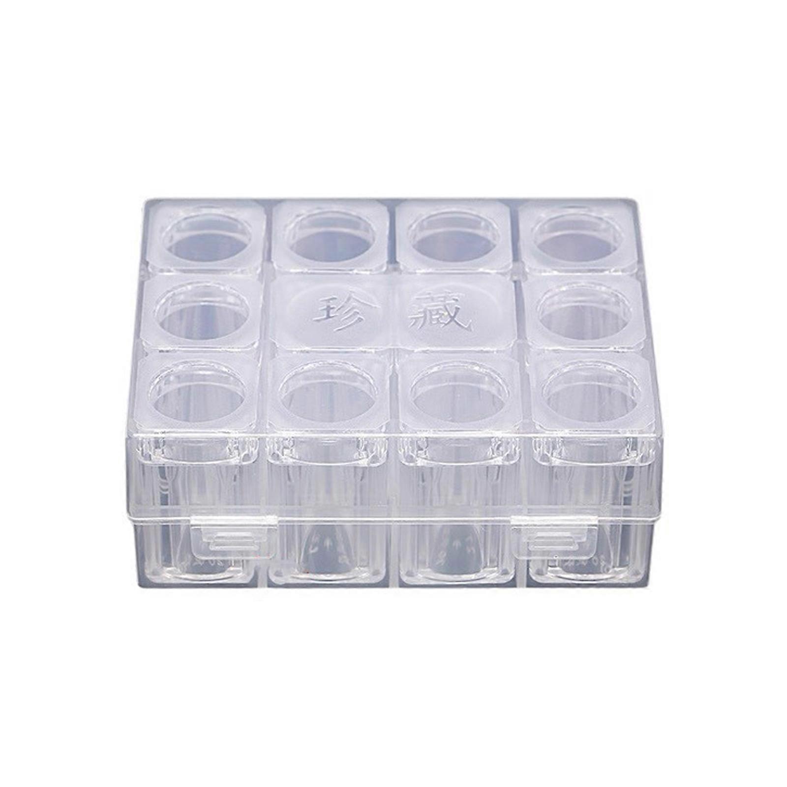 Pack of 12 Polystyrene Coin Storage Cases for 27mm Coin Rolls Offering Dust Moisture Resistant Designs Multicolor