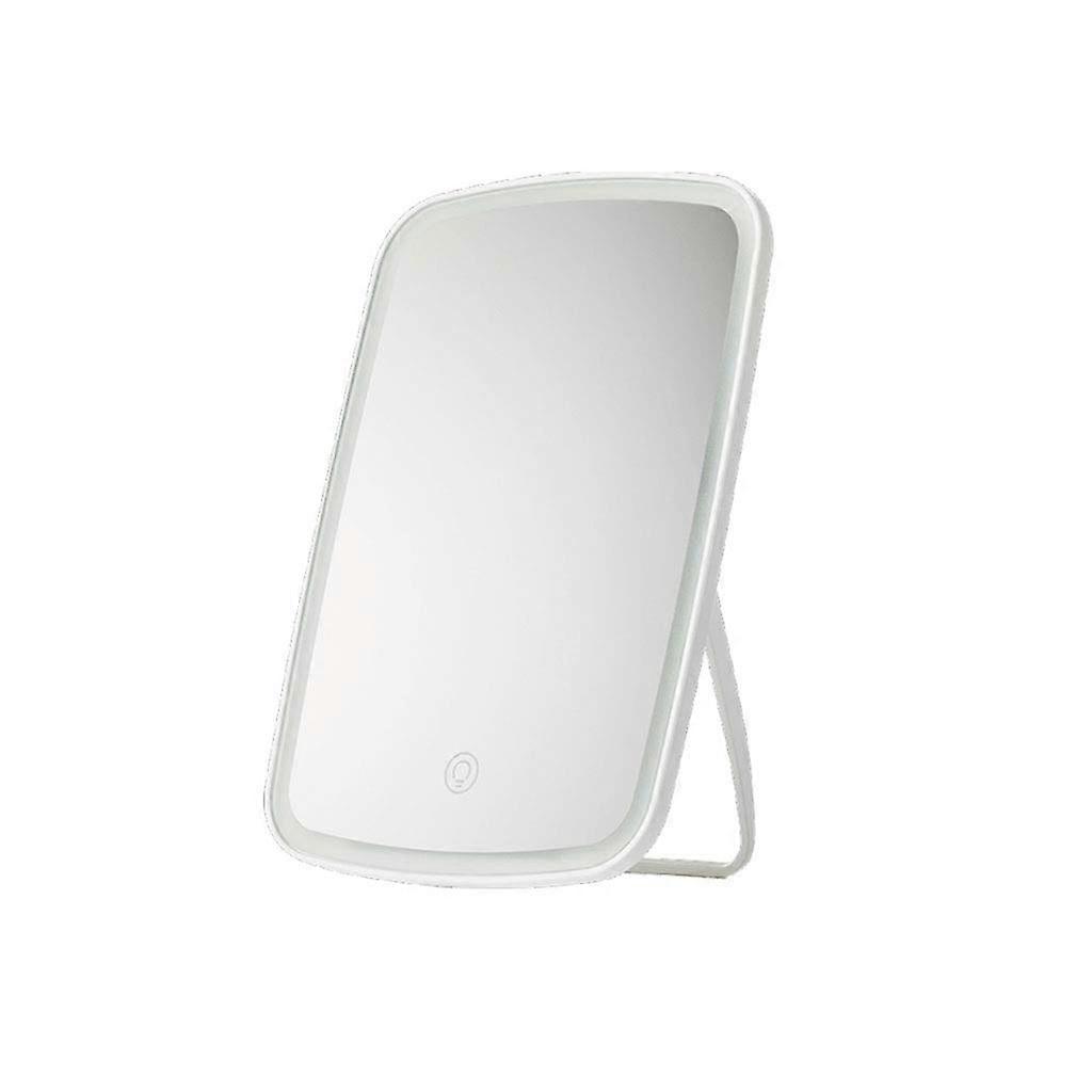 LED Makeup Mirror with Lights Touch Control Foldable Design Adjustable Angle for Travel and Desk