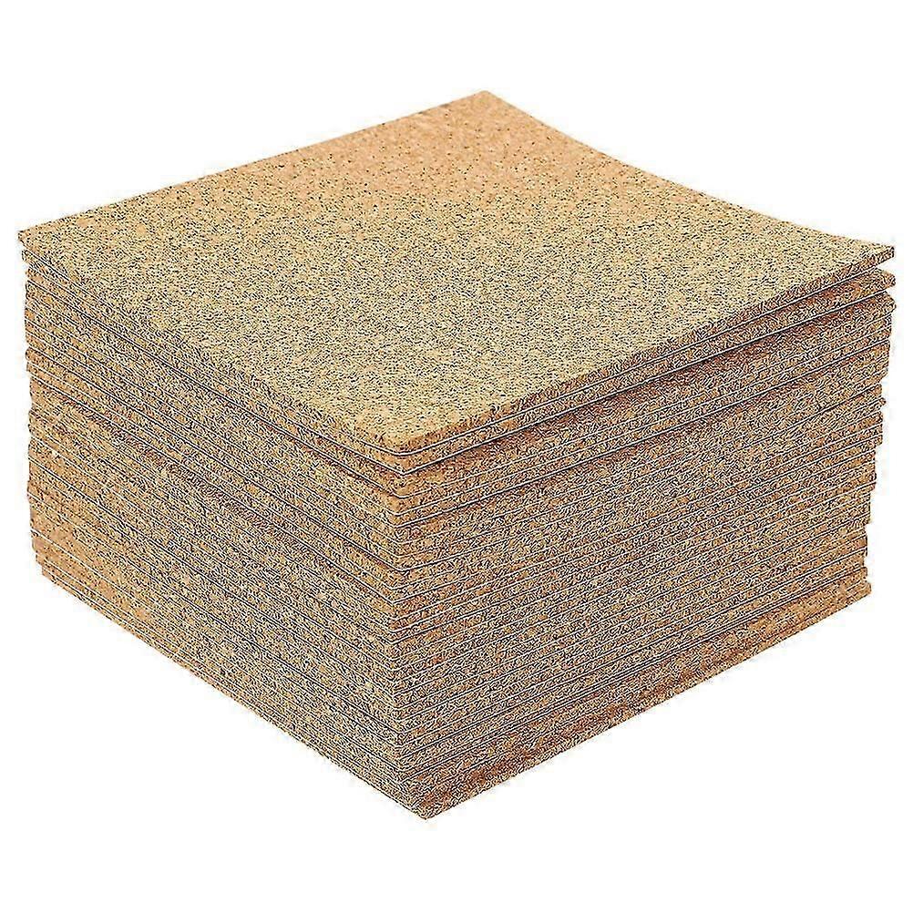 60 pcs Self-Adhesive Cork Coasters Square Cork Backing Adhesive Sheets for DIY Craft