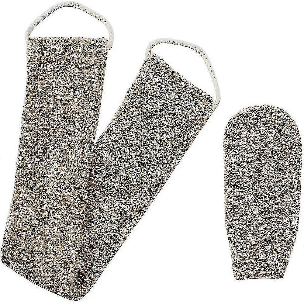 Éponge de bain à long manche compatible avec les dos difficiles d'accès, gant de luffa