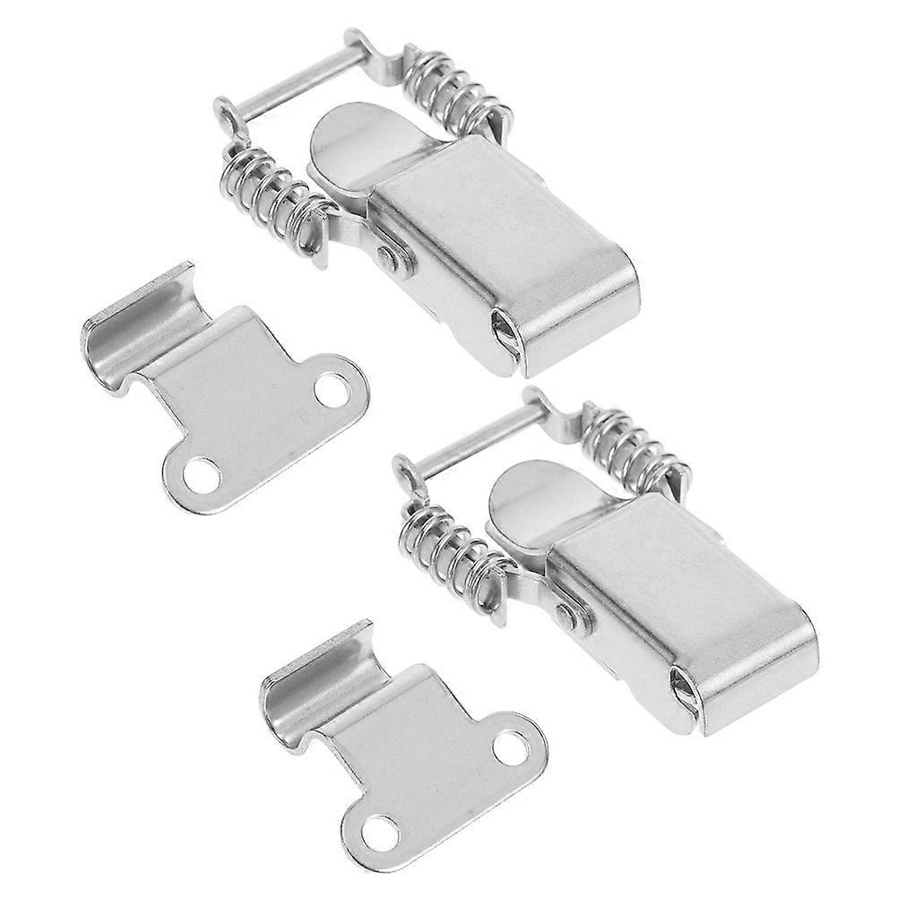 Stainless Steel Spring Loaded Toggle Hasp Catch Latch 4Pcs for Cabinet Window Boxes